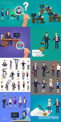 Vector Detailed Character Corporate Business People