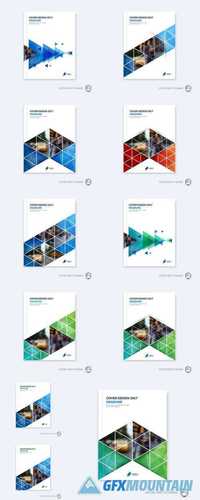 Abstract Cover Design, Business Brochure Template Layout, Report, Booklet in A4