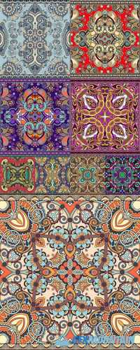 Authentic Silk Neck Scarf or Kerchief Square Pattern Design