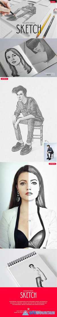 GraphicRiver - Realistic Pencil Sketch - Action 15485036