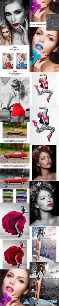 Graphicriver Selective Color Area Photoshop Action 14930581