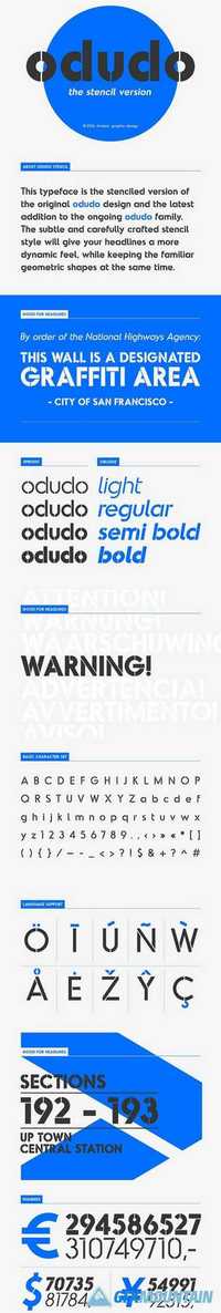 Odudo Stencil - Typeface