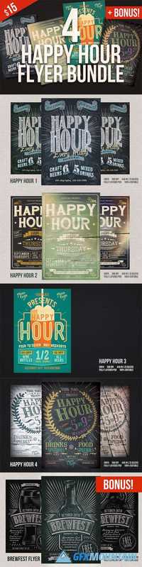 Happy Hour Flyer Bundle 626193