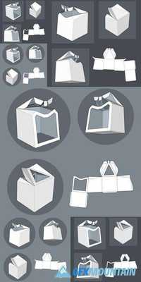 Box with Die Cut Template - Packing box For Food, Gift Or Other Products