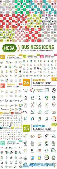 Abstract Business Icons, Vector Logo Collection 2