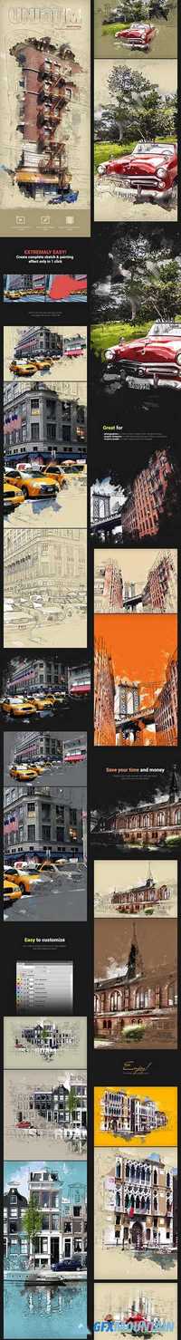 GraphicRiver - Uniqum - Sketch Painting PS Multi Action 15455539