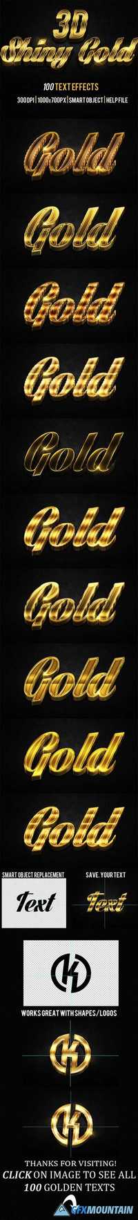 GraphicRiver - 3D Shiny Gold Text Effects 15550334