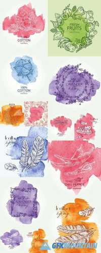 Watercolor Backgrounds Hand Drawn 2