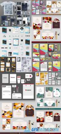 Set of Vector Corporate Identity Template - Modern Business Stationery Mock-Up 2