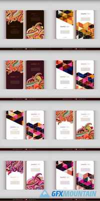 Abstract Geometric Business Card Set