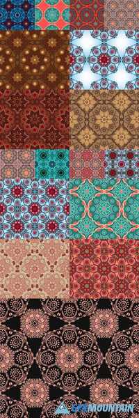 Seamless Pattern with Beautiful Mandalas