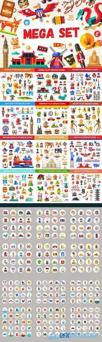 Over 200 Travel Icons Bundle 628510