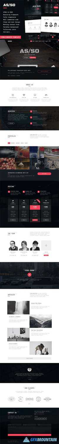 Asso - One Page HTML5 Template - CM 602947