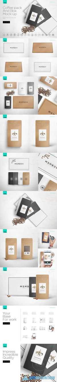 Coffee Pack and Box Mock-up - 657975