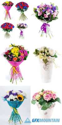 Bouquet of Mix Flowers Isolated