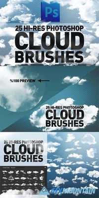 25 Hi-Res Cloud Brushes 671144