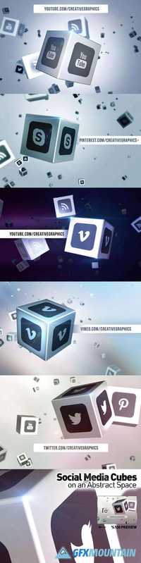 Social Media Logo on Cubes PS Mockup 671239