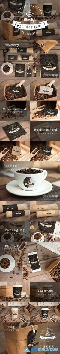 14 PSD Coffee Branding Mockups 683675