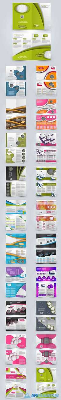 Business bi fold brochure cover template
