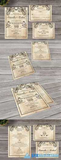 Vintage Victorian Wedding Invitation 701831