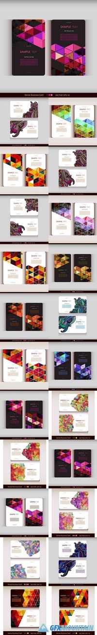 Abstract geometric business card