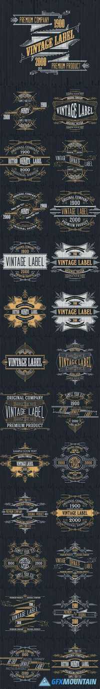 Vintage typographic label