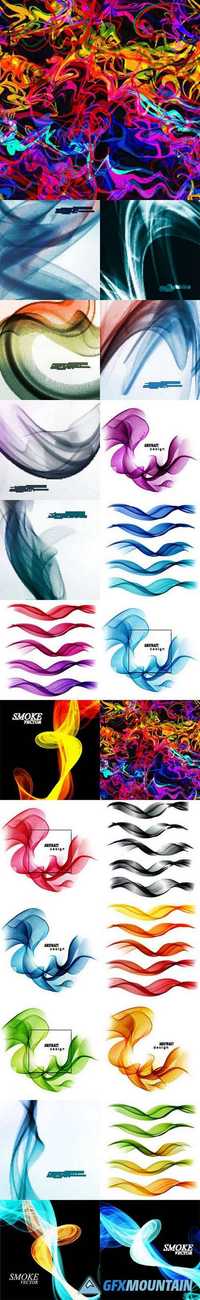 Colorful smoke vector background