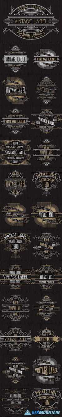 Vintage typographic label
