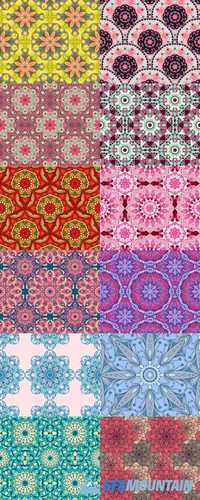 Decorative Pattern with Mandalas in Beautiful Colors