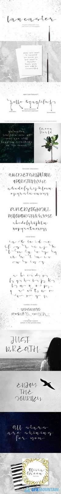 Lancaster - calligraphic font