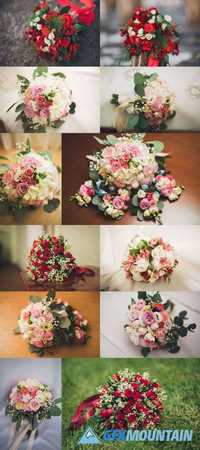 Wonderful Luxury Wedding Bouquet of Different Flowers