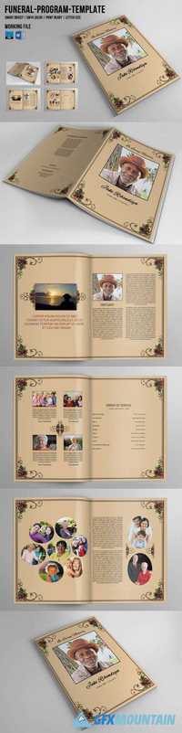 8 Page Funeral Booklet Template-V510 706720