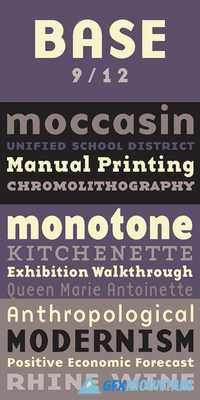 Base 9 and 12 Font Family