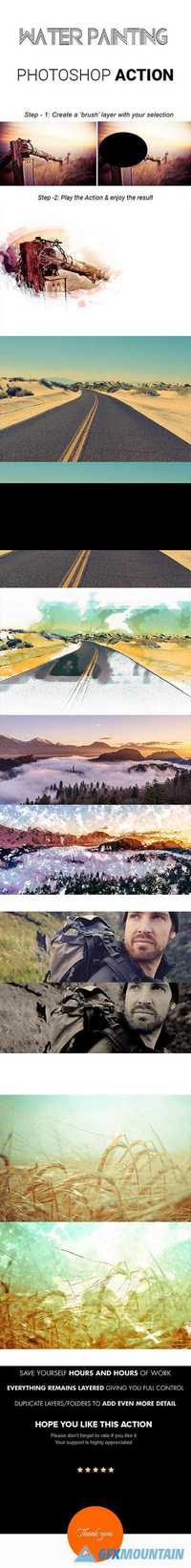 GraphicRiver - Water Painting Photoshop Action 16273705