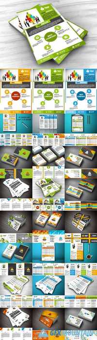 Business cards and invoice template