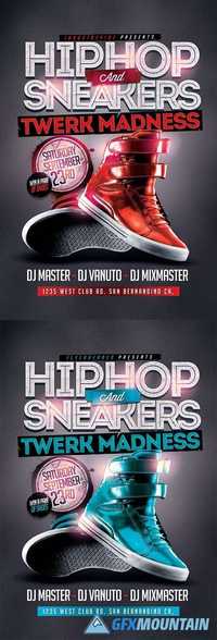 Hip Hop Sneakers Flyer