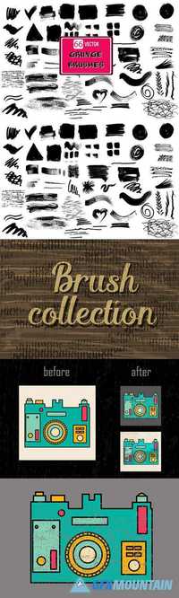 66 Grunge brushes set 1 733462