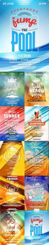 Abstract summer poster design