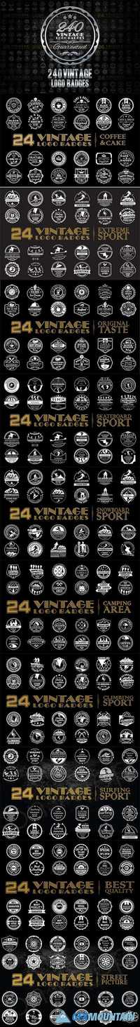 240 Vintage logo Badges 736831