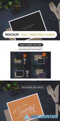 Fall Greeting Card MockUp 97465