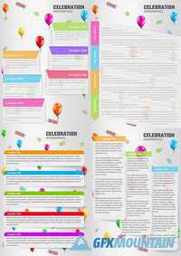 Celebration Infographics with Balloons
