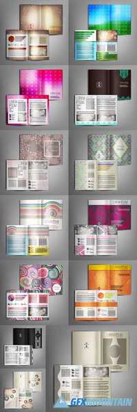 Brochure Template Design with Abstract Pattern