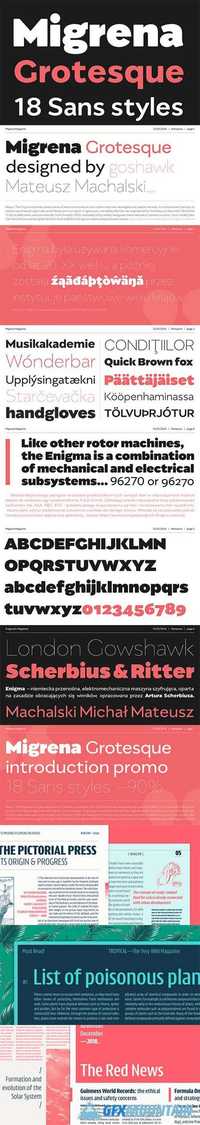 Migrena Grotesque Font Family