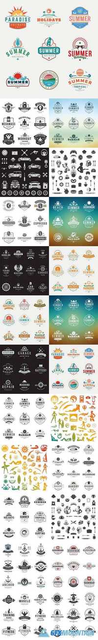 Typography Logo Labels or Badges