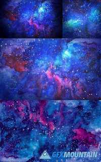 Blue Universe Space Abstract Background