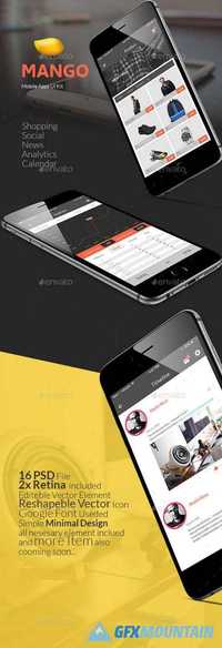 GraphicRiver - Mango | IOS Mobile UI Kit 11823192