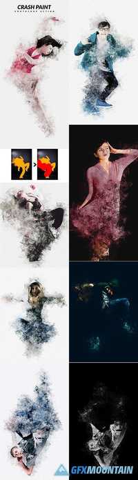 GraphicRiver - Crash Paint Photoshop Action - 16928807