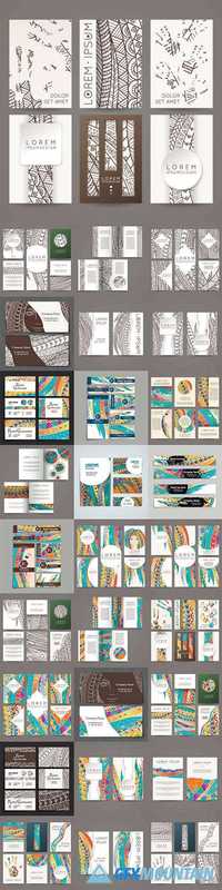 Brochure card flyer colorful pattern