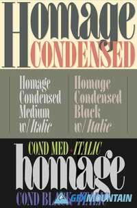 Homage Condensed Font Family