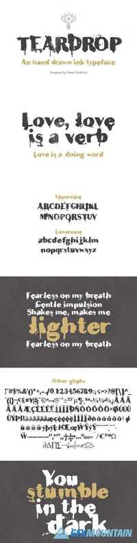 Teardrop typeface